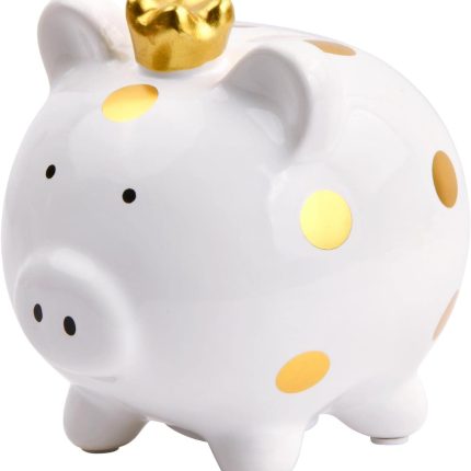 Keramik Sparschwein kleine, Sparschwein Kinder, Kleine Glücksschwein Spardose für Mädchen, Süße Münze Sparbüchse Geschenk für Jungen Mädchen Erwachsene, Geschenkidee
